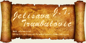 Jelisava Trumbulović vizit kartica